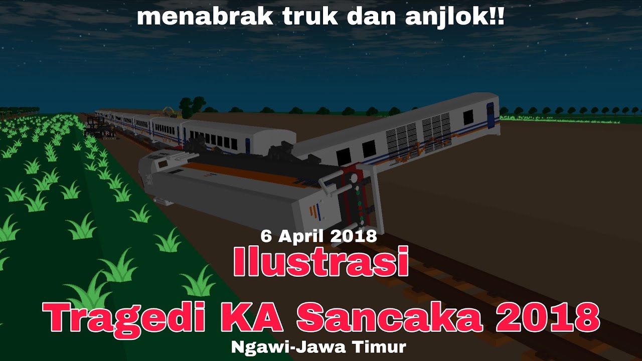 Lokomotif sampai anjlok!! Ilustrasi Tragedi KA Sancaka 2018