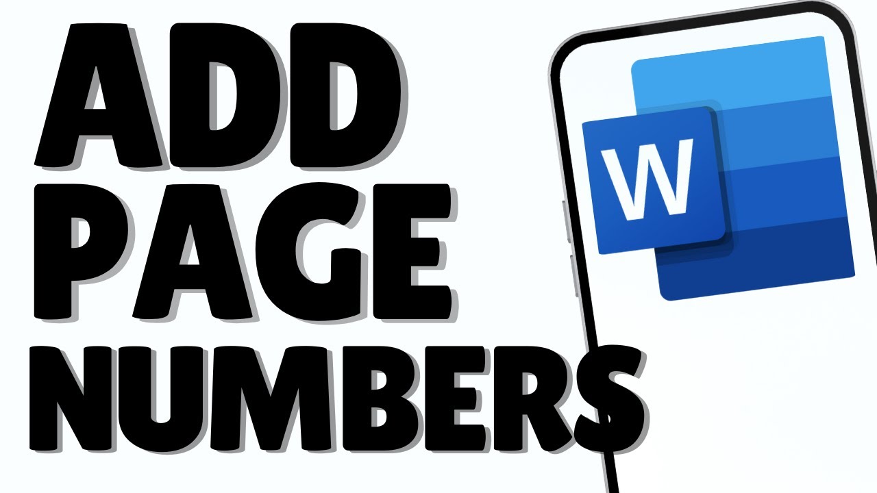 How to Add Page Numbers in Word App mobile phone