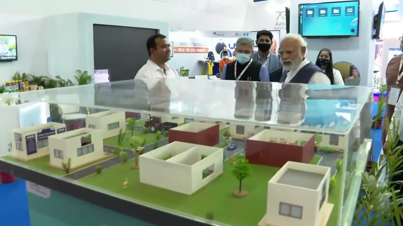 PM Modi visits exhibition at Digital India Week 2022 in Gandhinagar