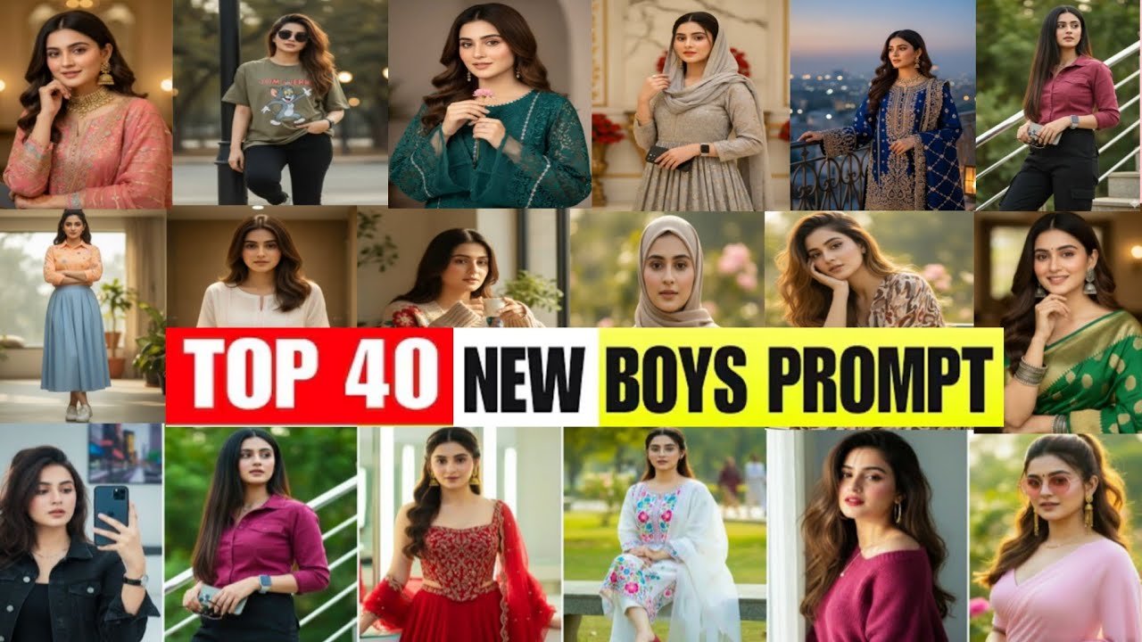 🔥 Top 40 New Boys Prompts for Viral AI Photo Editing | Trending Gemini & Midjourney Prompts 2025 💥