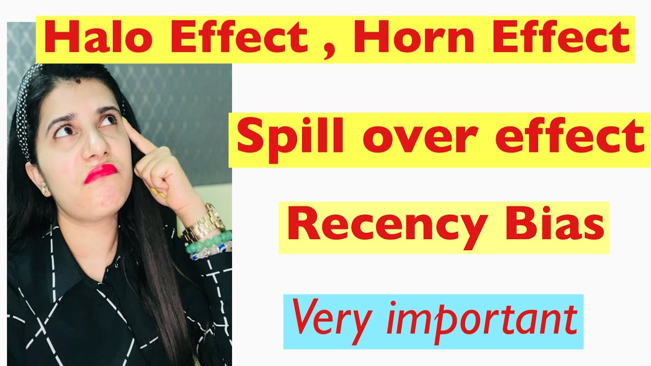 Common Biases in Performance Appraisal ( Halo Effect, Horn Effect, Projection Error )