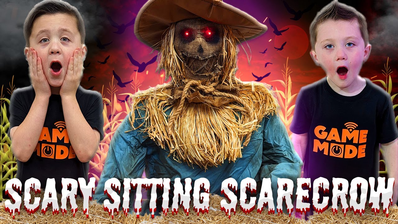 Scary Sitting Scarecrow Spirit Halloween 2023 | Unbox Setup Halloween Animatronic | 2023 Spirit