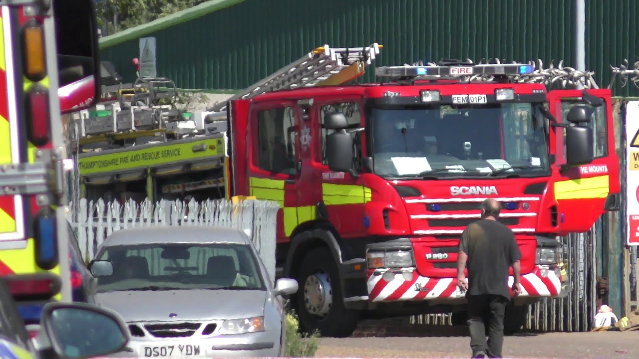 Wellingborough 6 Pump Recycling plant Fire - RARE HVP + Water Bowser