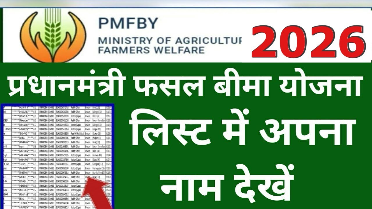 Pm Fasal Bima Yojna 2026 | Fasal Bima List Me apna Name Kaise Dekhe | PM Fasal Bima List 2026, Pmfby