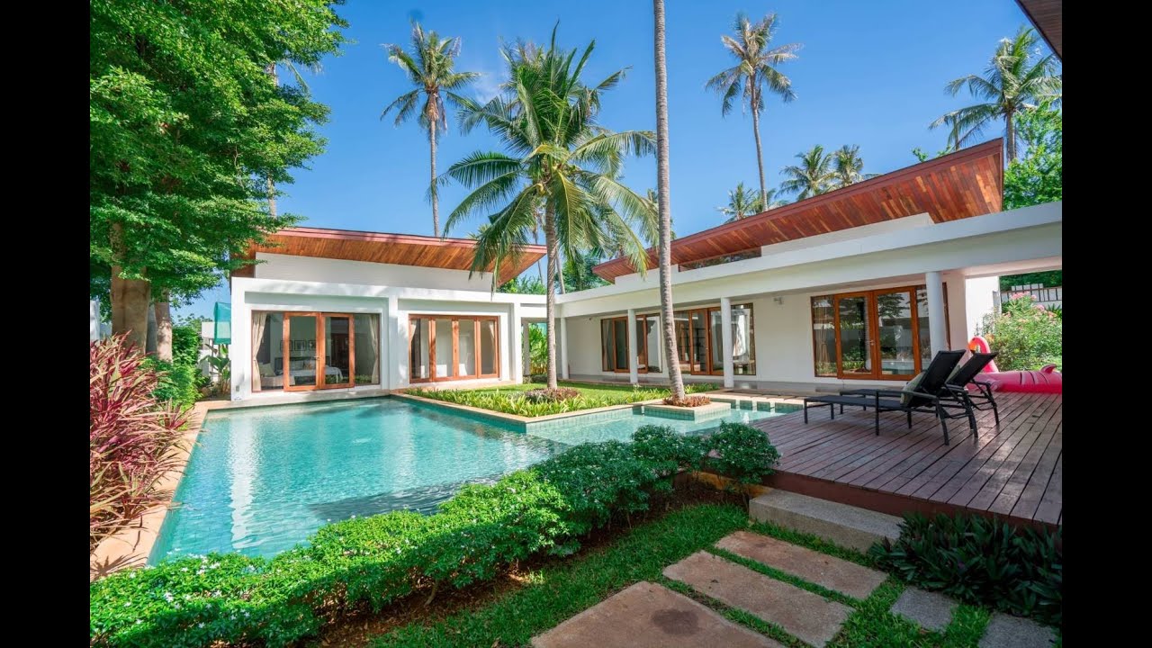 พูลวิลล่าปราณบุรีติดทะเล Pran poolvilla แบบF แบบ4ห้องนอน พรีเมี่ยม สระส่วนกลางติดทะเล ราคาไม่แพง