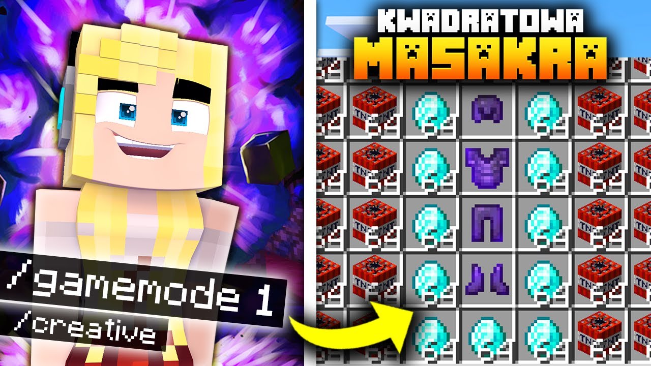 Dostałam GAMEMODE 1 na KWADRATOWEJ MASAKRZE *Koniec KM* | Cedi Minecraft