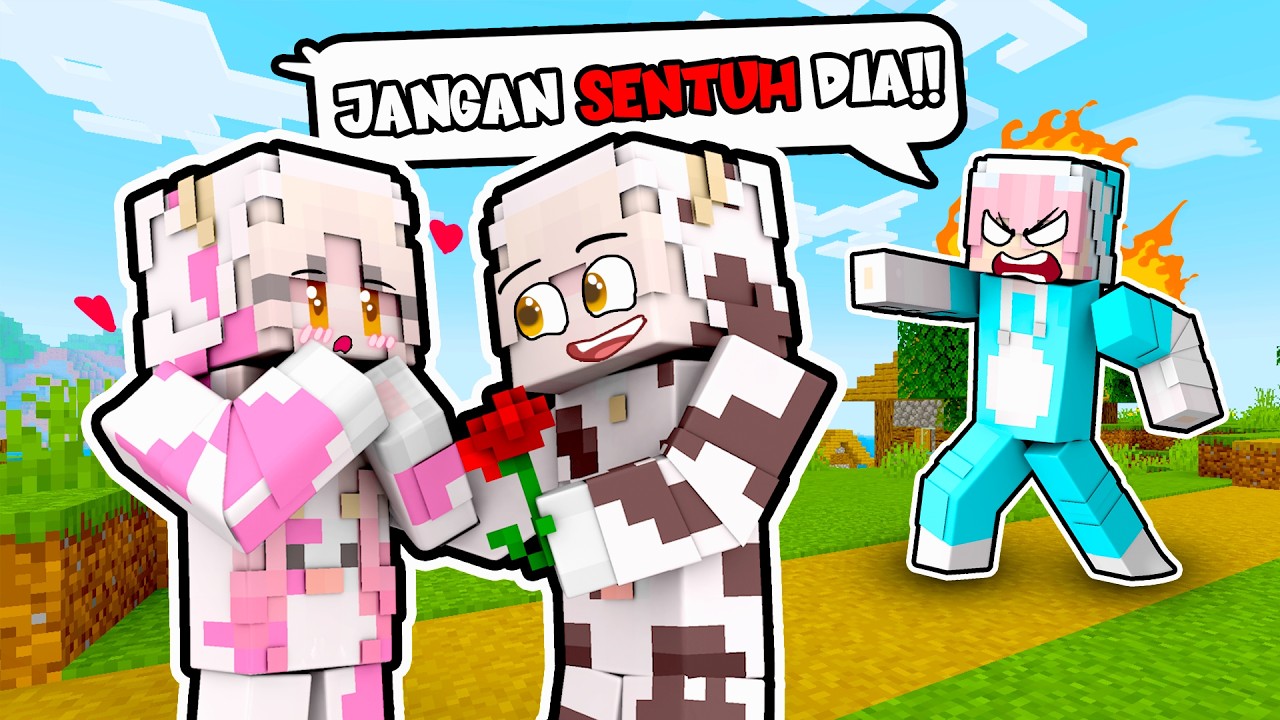 ATUN CEMBURU... MOMON PUNYA PACAR BARU di MINECRAFT feat @BANGJBLOX