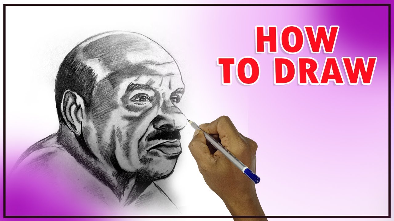 how to draw vaikom muhammed basheer with pencil | വൈക്കം മുഹമ്മദ് ബഷീറിനെ വരക്കാം | beypure sulthan