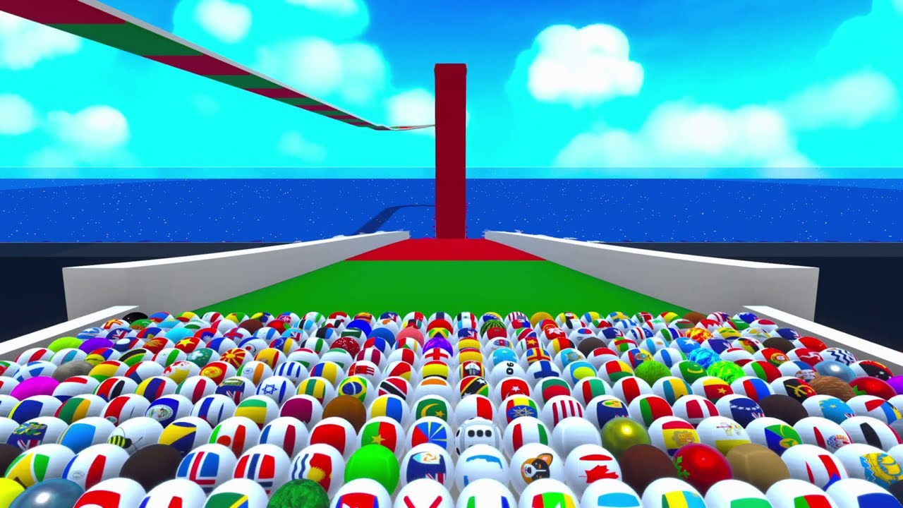 Marble Race Part 64 on various courses! | Marble World