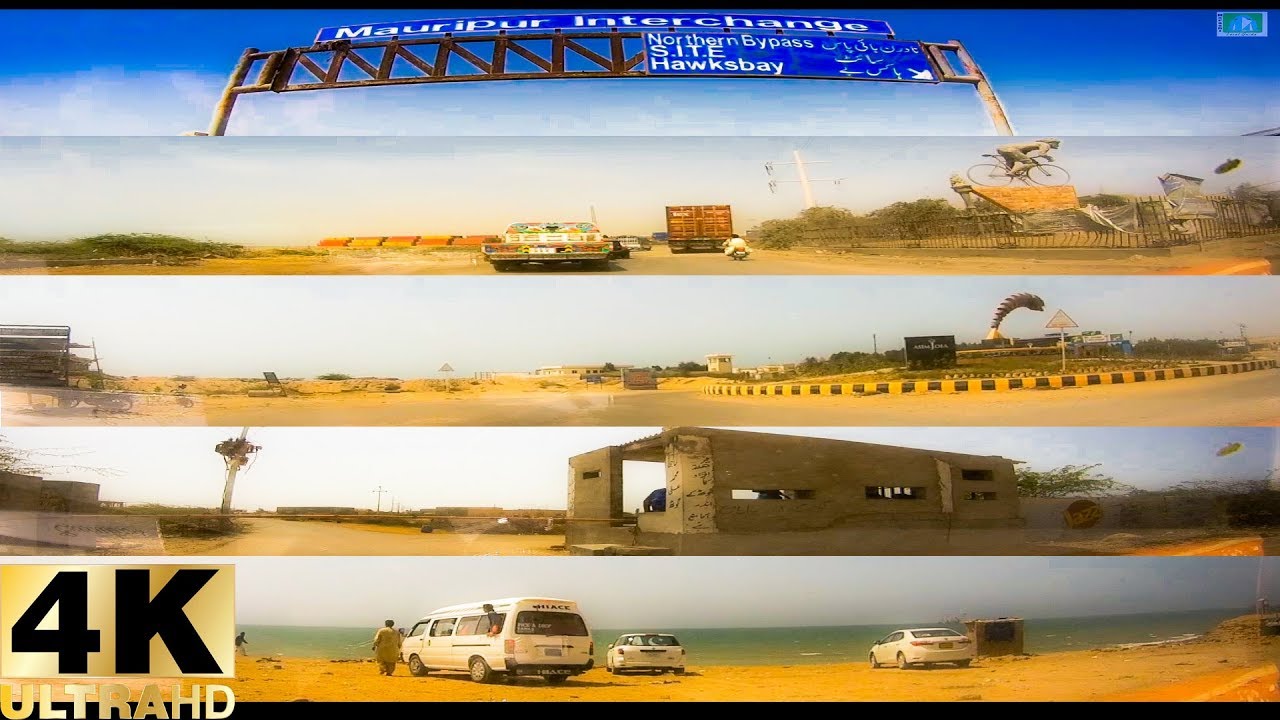 #Karachi to #French beach, #Hawke's Bay Beach Road Drive - Timelaps - #4K Ultra HD