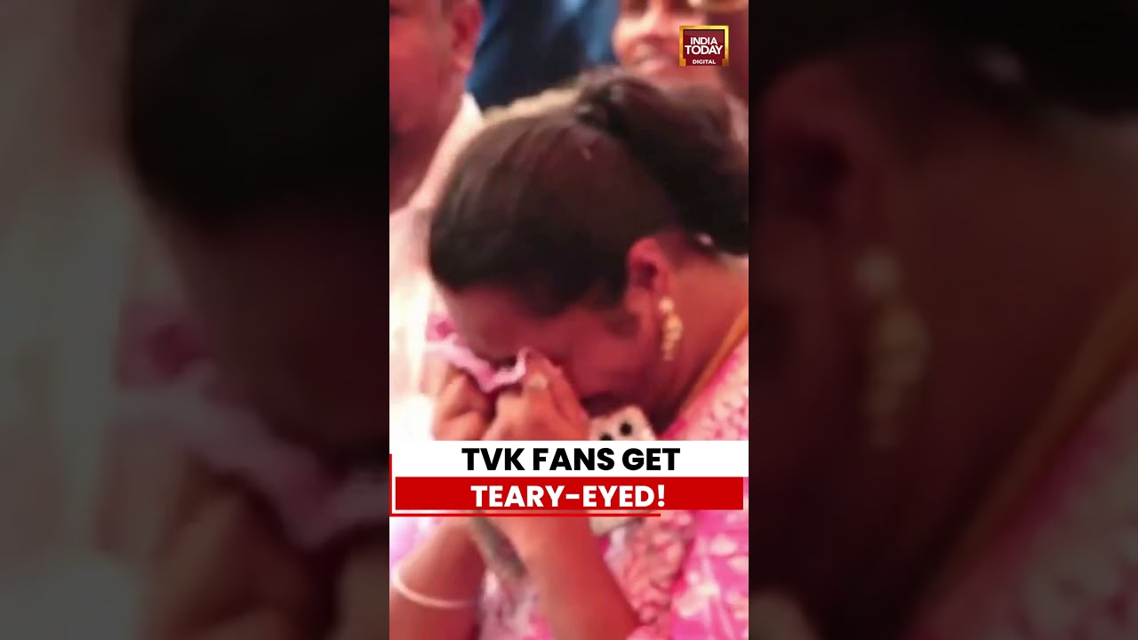 TVK Supporters Get Emotional Watching Vijay&rsquo;s Tamil Nadu CM Oath in Chennai #tvk #vijay