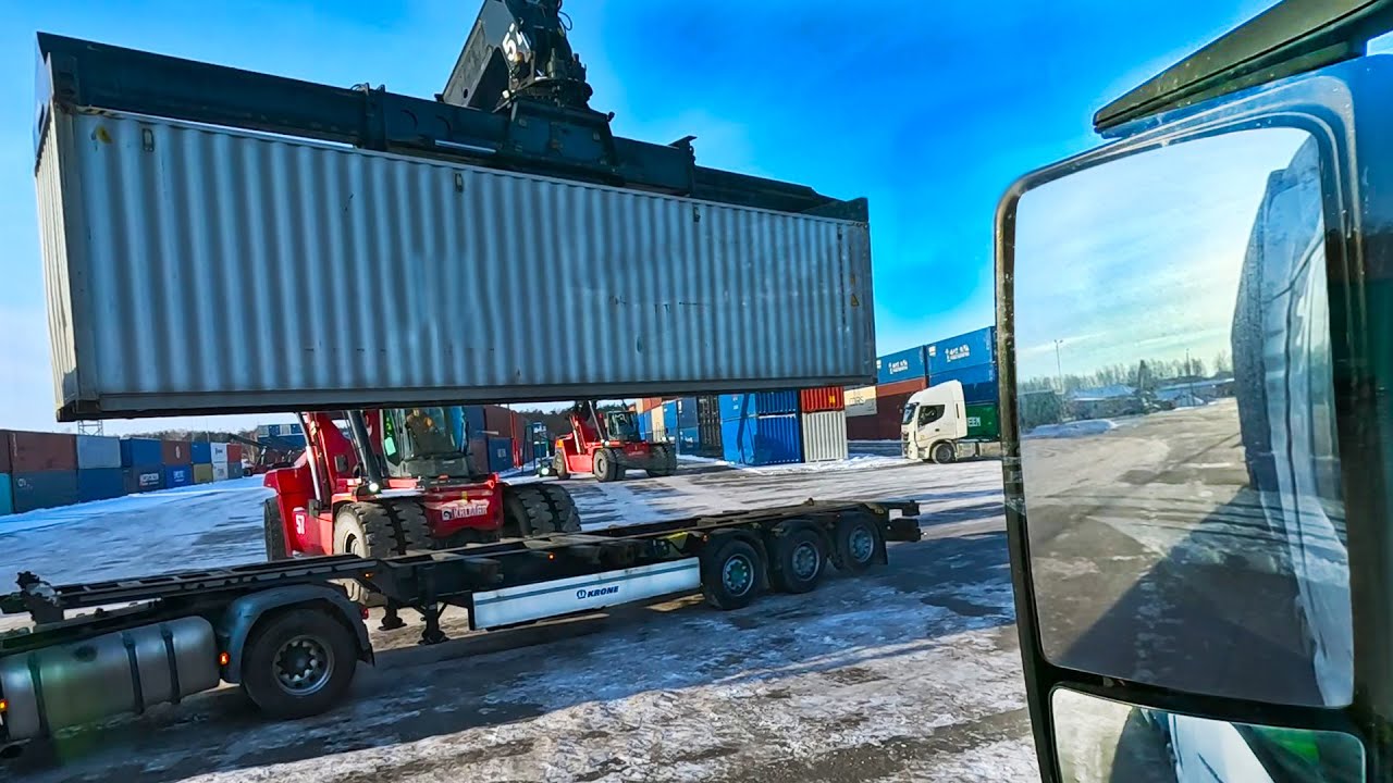 Loading A Shipping Container Onto My SKELETAL TRAILER ASMR POV