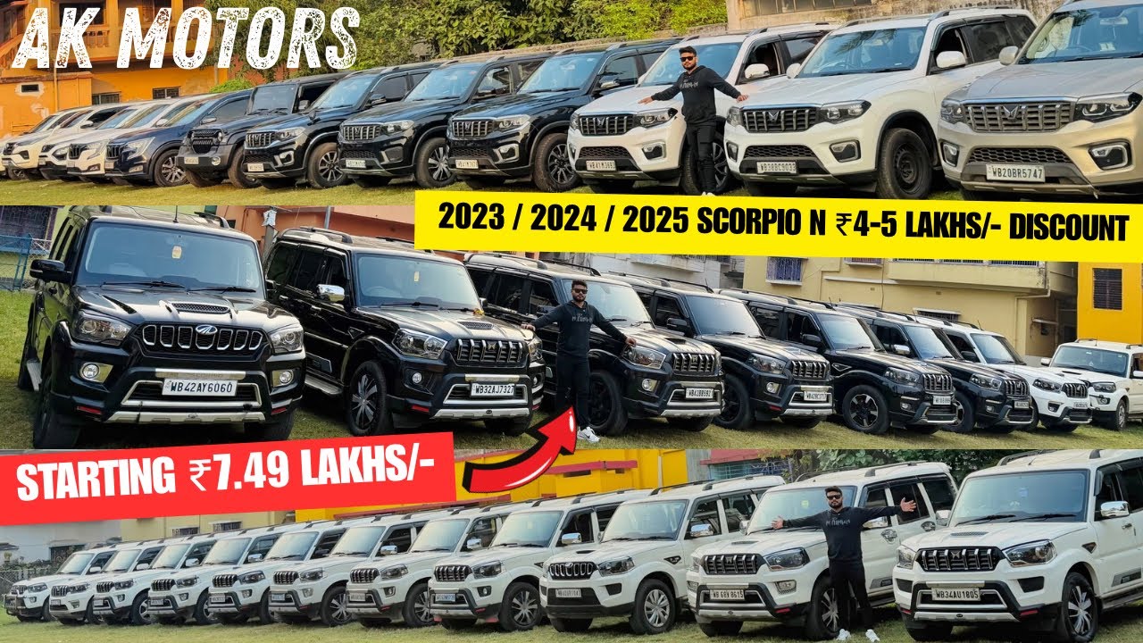 Huge Collection of Scorpio AK Motors🔥ScorpioN,Thar,Fortuner,Innova | Second hand Scorpio in Kolkata 