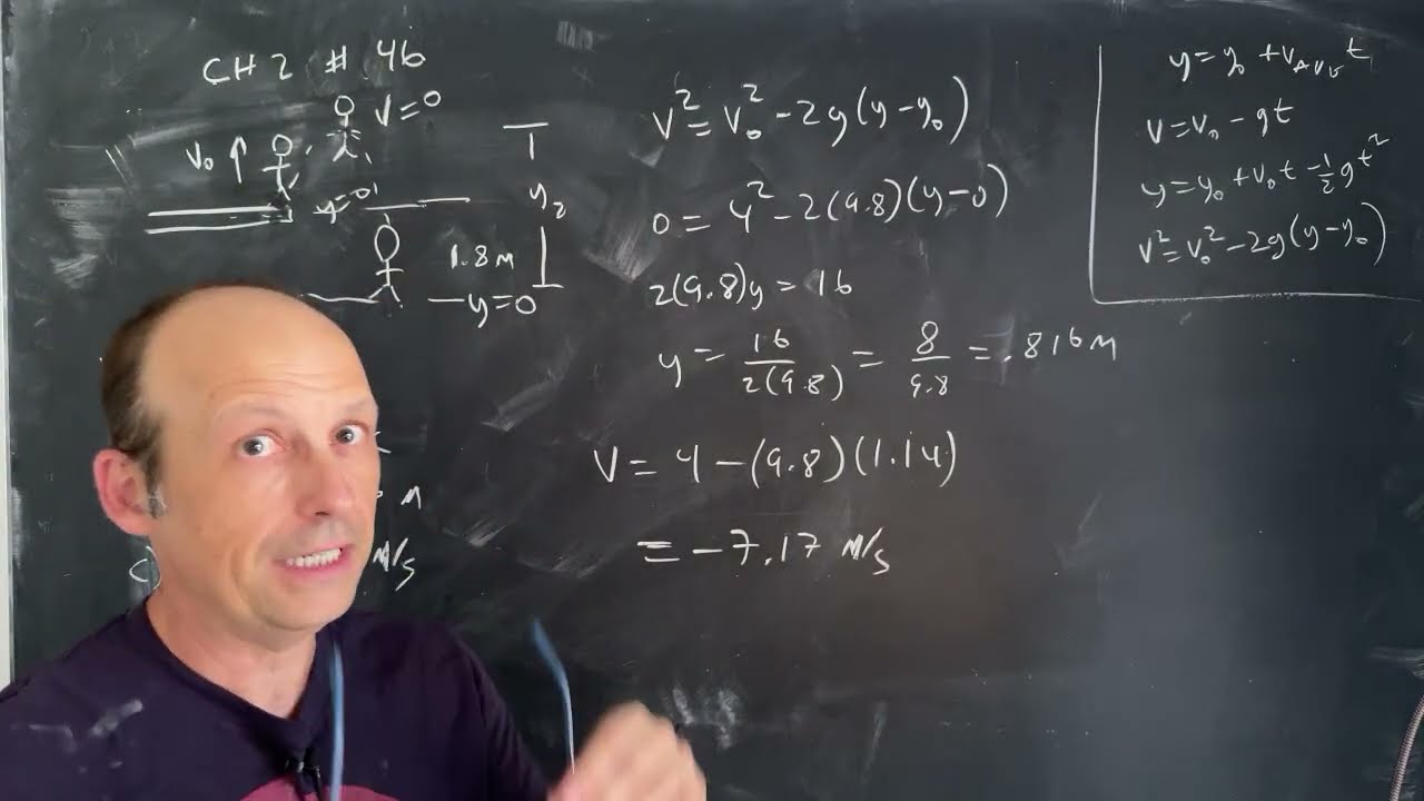 Physics Problem: Free Fall Kinematics of Jumping Diver