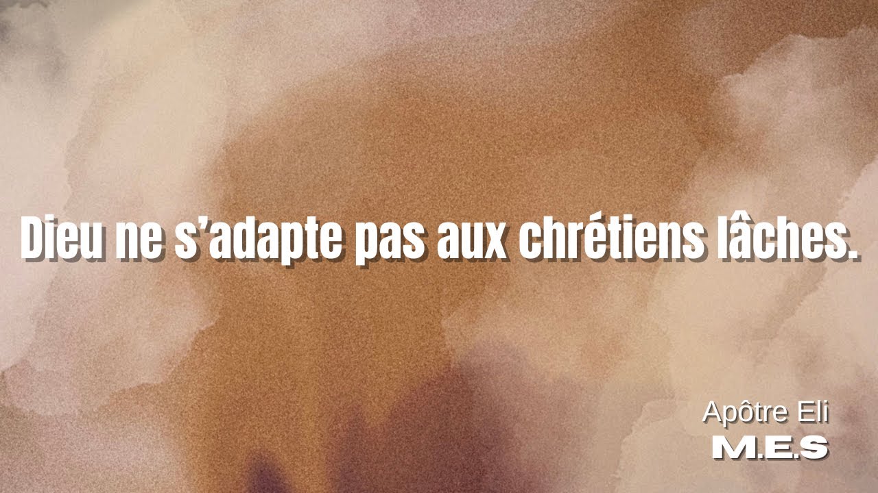 Apôtre Eli - Continue à combattre et ne t’arrête pas.