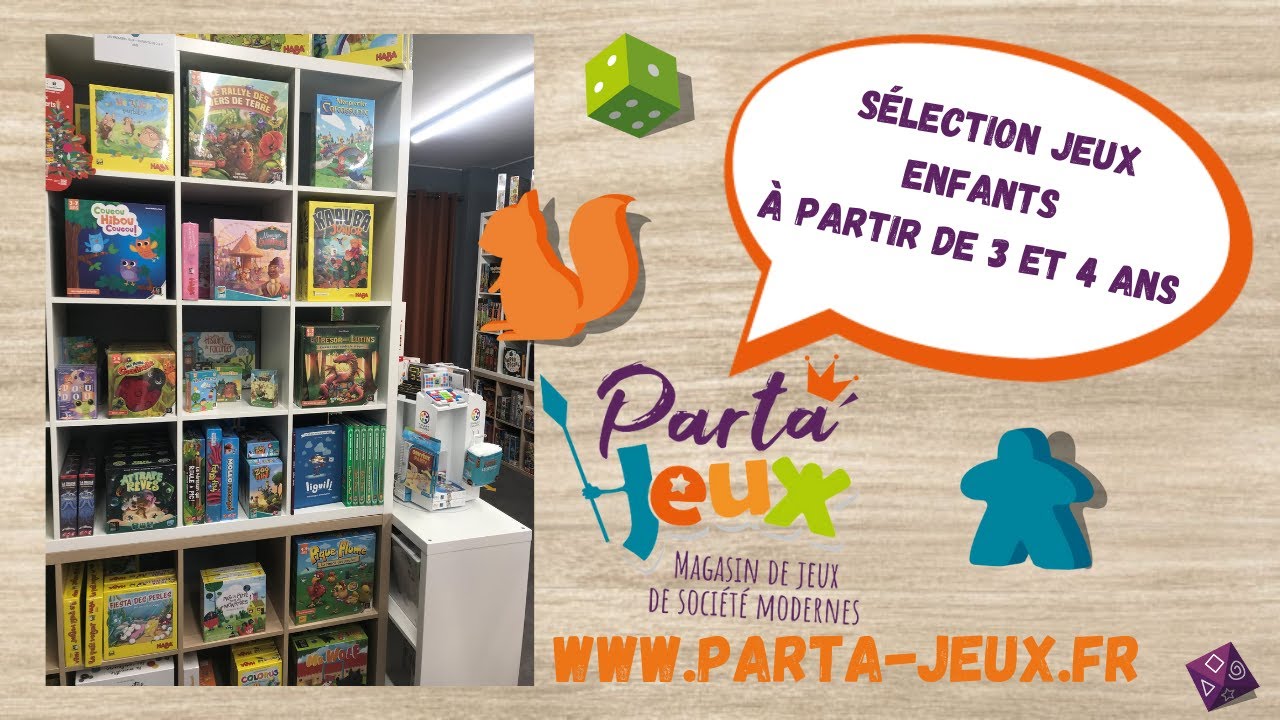PARTA'JEUX - Présentation de jeux de société pour enfants à partir de 3 et 4 ans !
