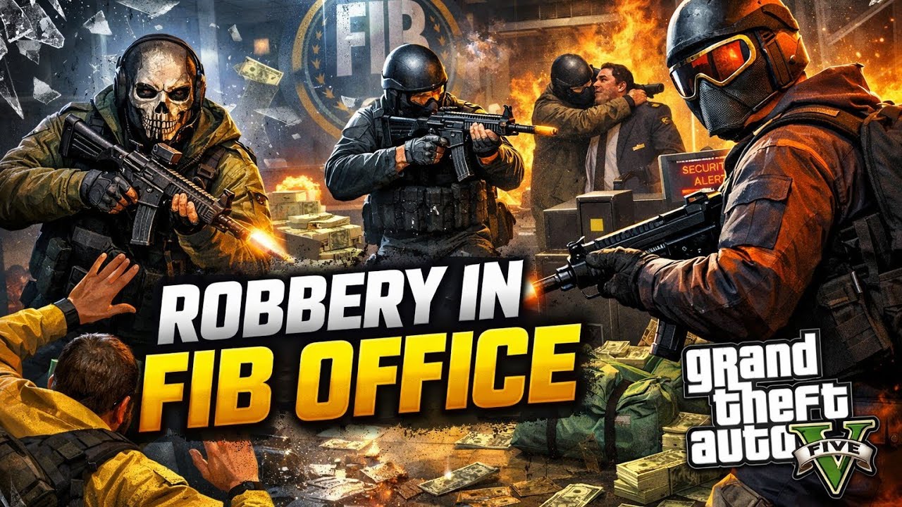 ROBERRY IN FIB OFFICE 😱 | GTA V GAMEPLAY #13 