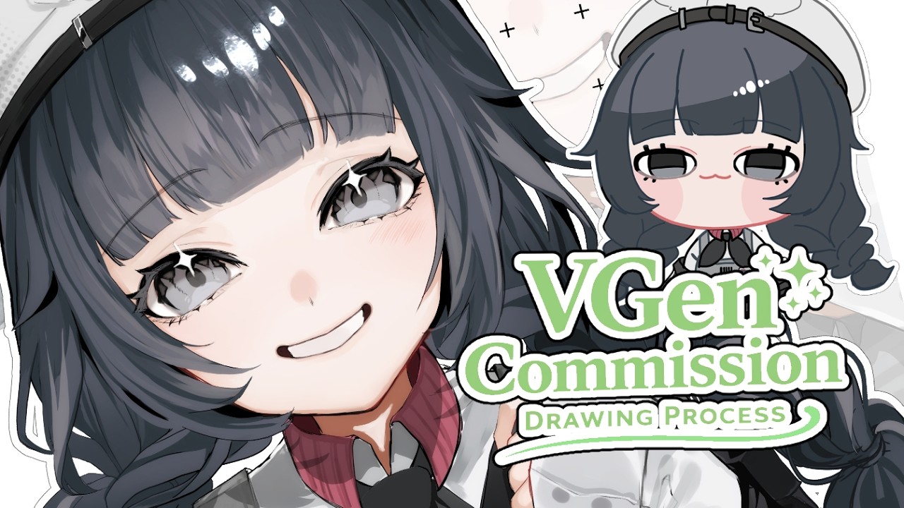 Illustration Process❤️｜VGen Commission (No BGM, Captions Only)