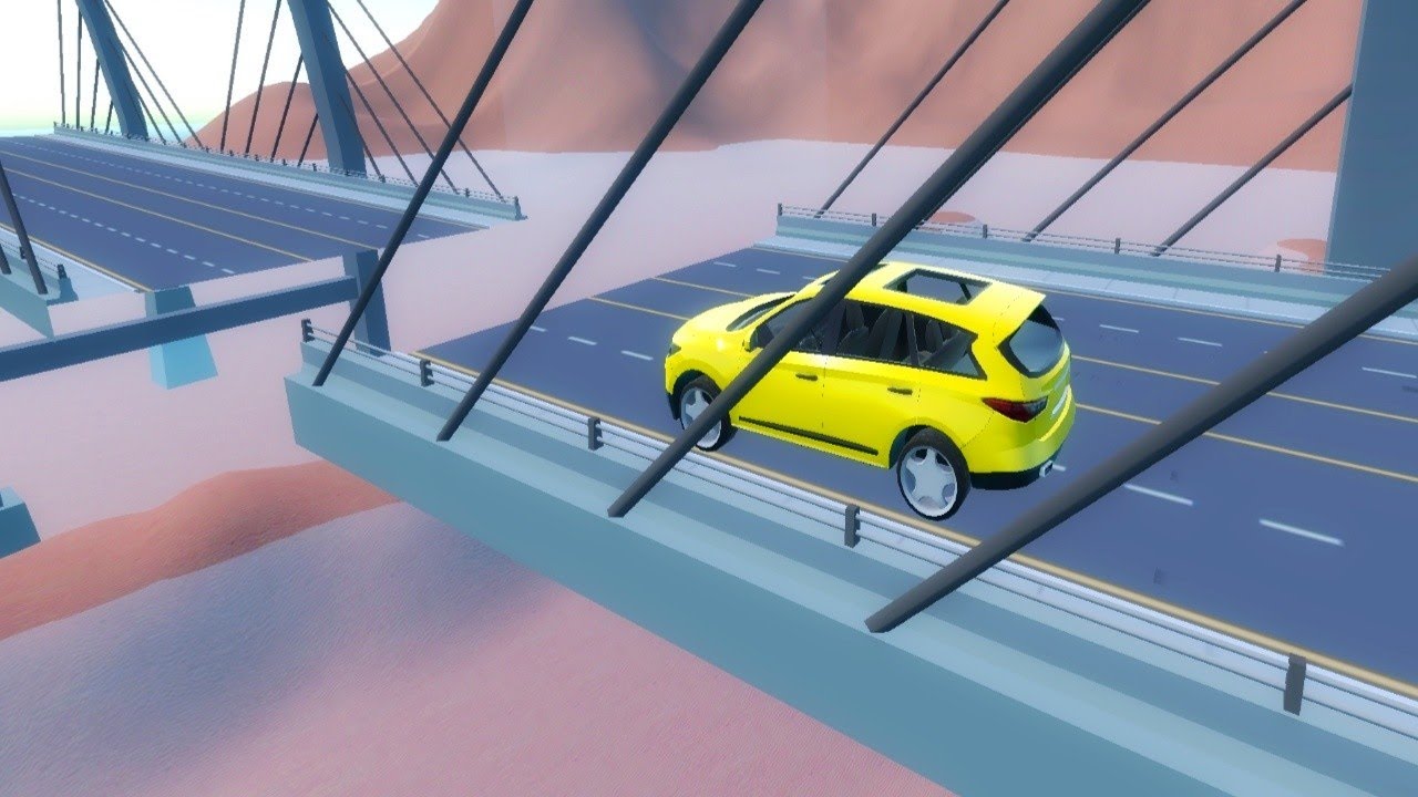 Dangerous Giant Cut Off Bridge Vs Car Driving | BeamNG Drive