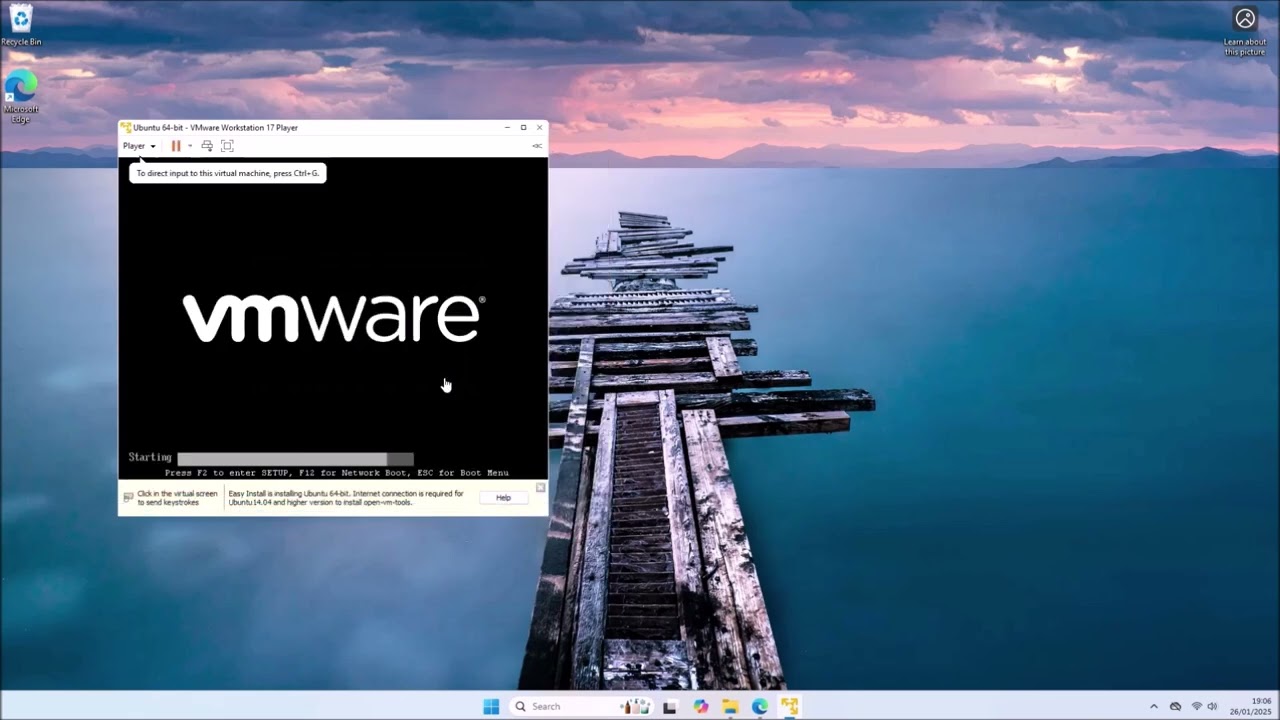 Installing VMware Workstation 17.6.2 on Windows 11 24H2 Host and Configuring Ubuntu 24.10 Guest