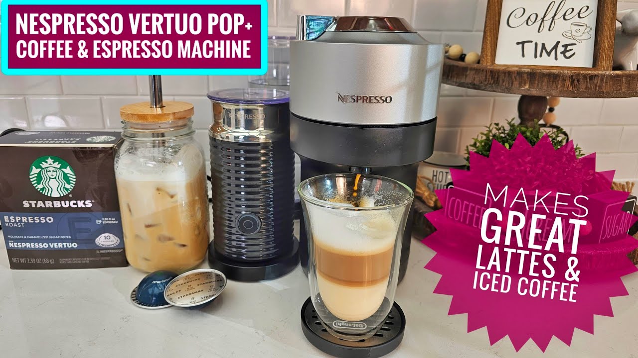 Кофемашина Nespresso Vertuo Pop+ и капучинатор Nespresso! Готовит лучший кофе со льдом!