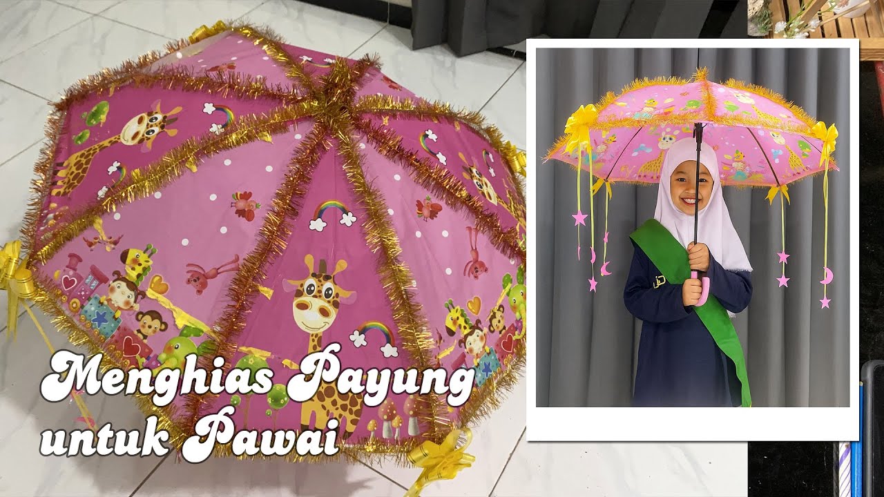 Cara Menghias Payung Untuk Pawai Karnaval Anti Air dan Bisa dilipat dengan Slinger Simpel