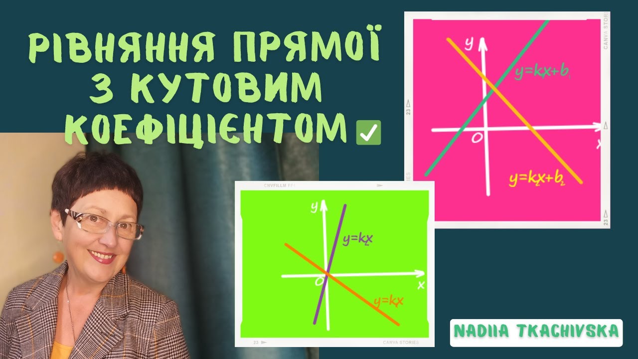 Репетитор з математики Рівняння прямої з кутовим коефіцієнтом #пряма #нмтна200 #лінійнафункція