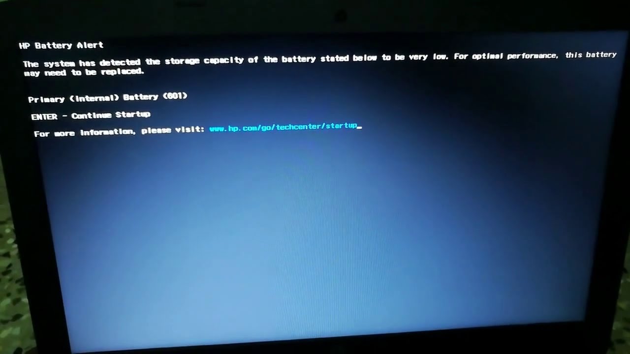 HP - battery error 