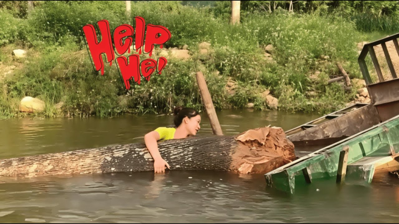 Solo Logging in the Wilderness | Off-Road Tractor Hauling Heavy Logs