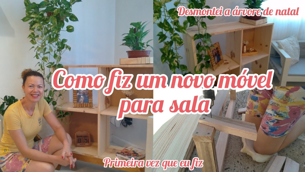 Como fiz um novo móvel para a sala de estar !!! Desmontei a árvore de Natal e achei vazio!!