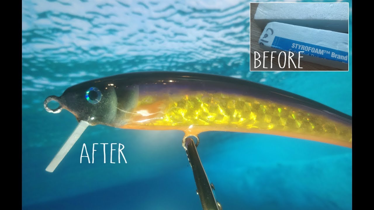 Making a Fishing Lure from Styrofoam - JerkBait Ep 116