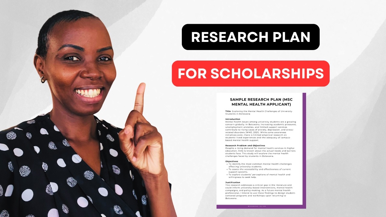 How to Write a Research Plan for Scholarships
