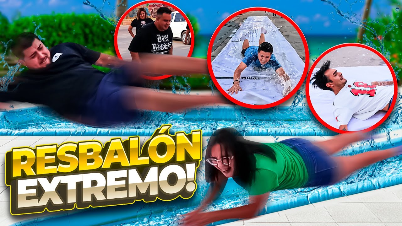 COMPETENCIA DE RESBALONES // UNO CASI SE ROMPE LA CARA