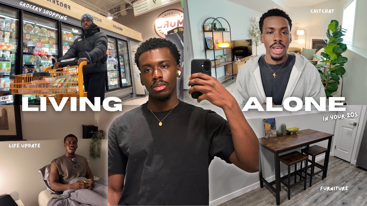 Living Alone in your 20s | new apartment, furniture, life update, groceries and college 