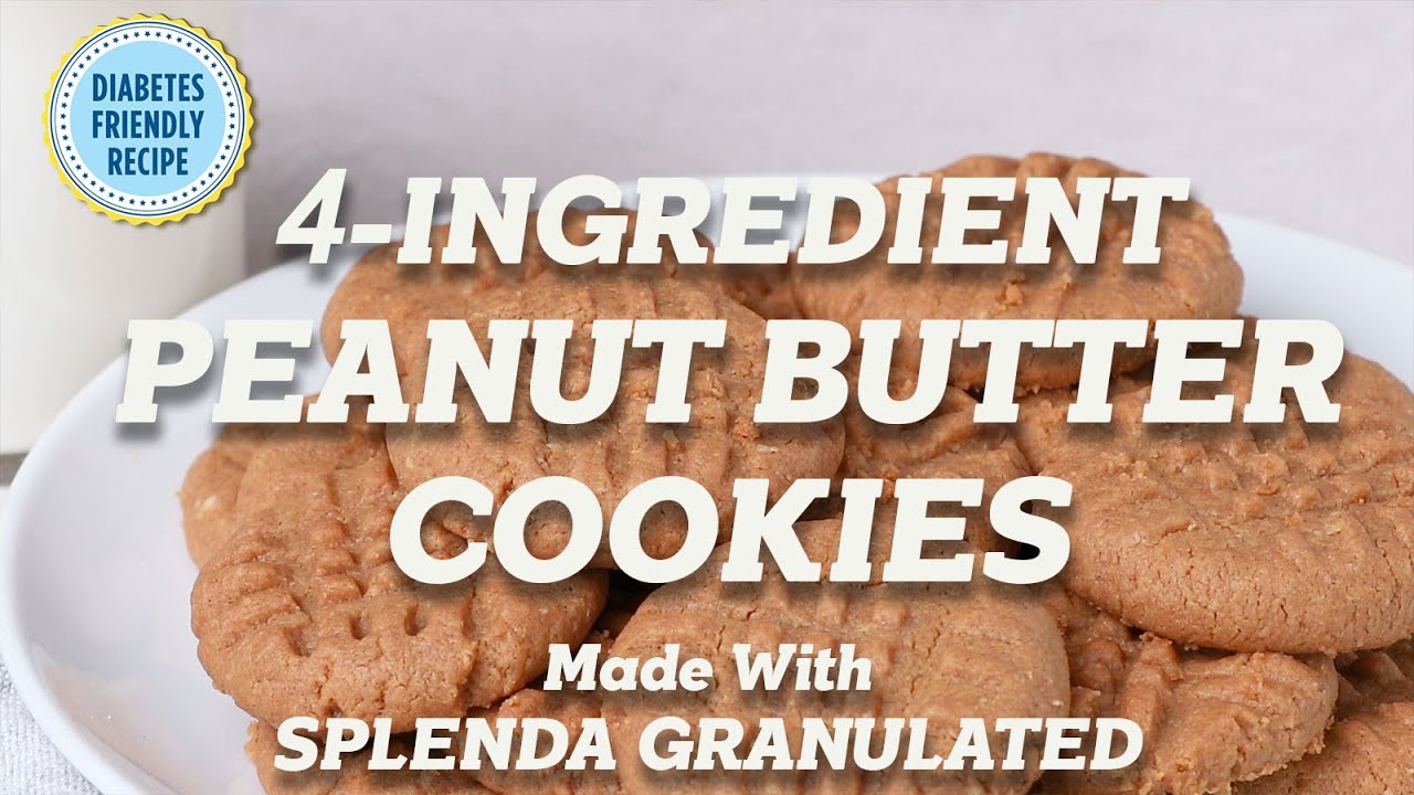 4-Ingredient Peanut Butter Cookies!  | Made With Splenda Granulated