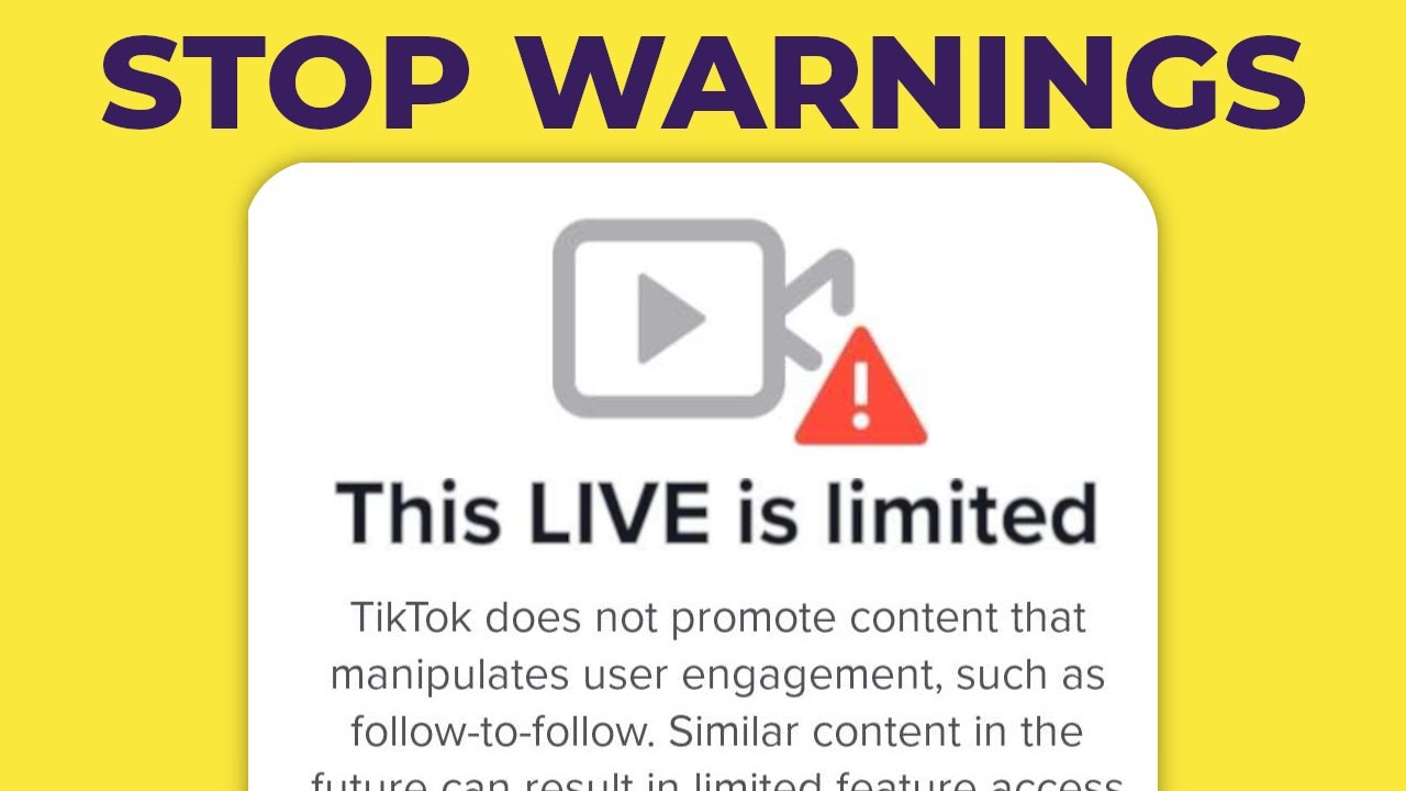 Как остановить предупреждения и запреты в TikTok LIVE