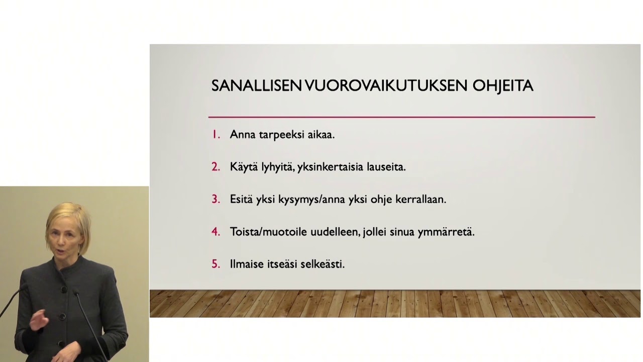 Lindholm: Muistisairauden vaikutus kielen ymmärtämiseen | Ymmärrän 2020
