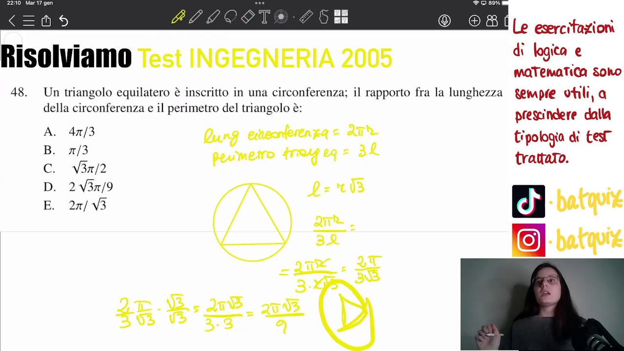 CORREZIONE TEST INGEGNERIA 2005!