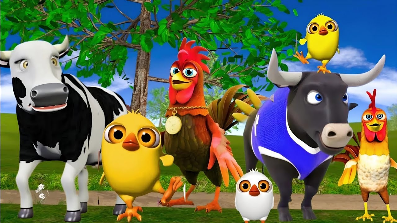 La Vaca Lola y Los Pollitos Dicen Pío | Canciones de la Granja de Zenón 2 | toro y dinosaurio