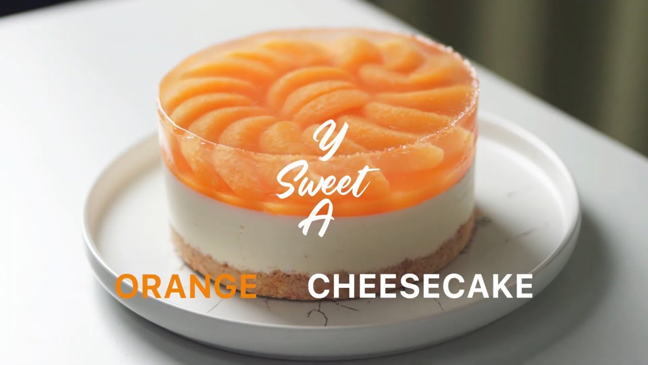 Orange Cheesecake No - bake / 치즈 케잌 / チーズケーキ / 芝士蛋糕