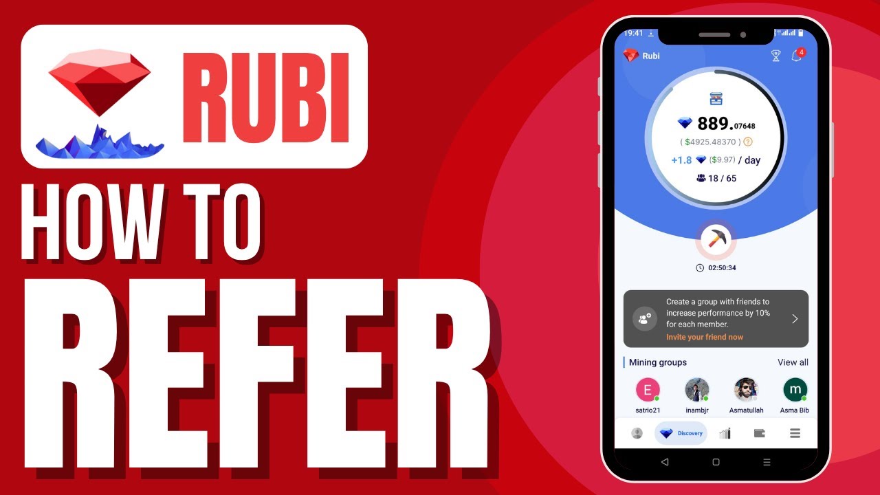 How To Refer Rubi Mining App (Invitation Code for More Earnings!)