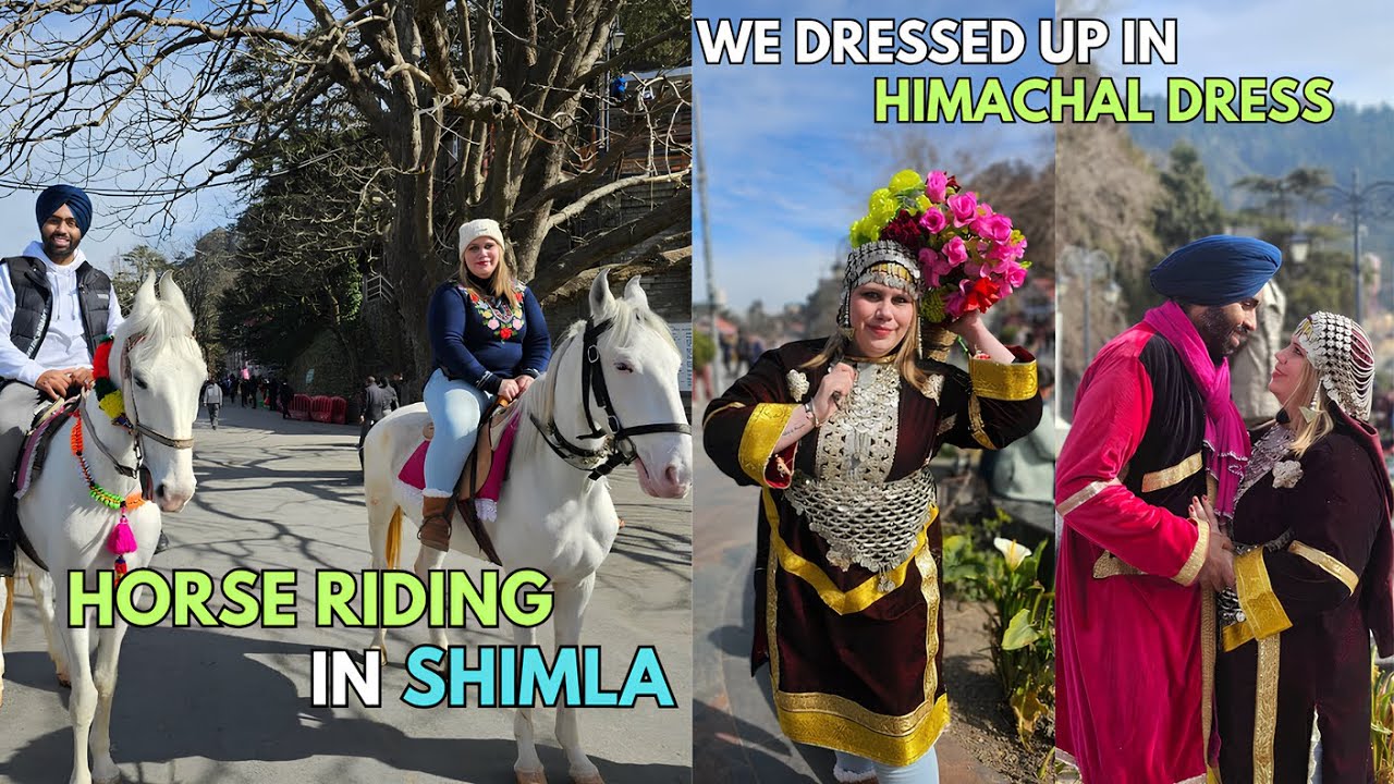 WE DID HORSE RIDING IN SHIMLA| OUR PHOTOSHOOT IN HIMACHAL DRESS| NOTSOORDINARYCOUPLE