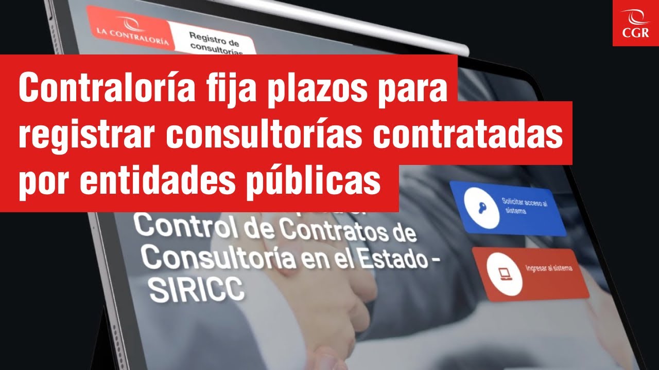 Contraloría TV | CGR fija plazos para registrar consultorías contratadas por entidades públicas