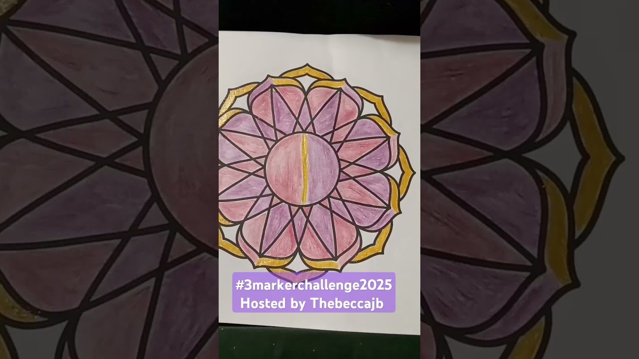 #3markerchallenge2025 @TheBeccajb #adultcoloringchannel