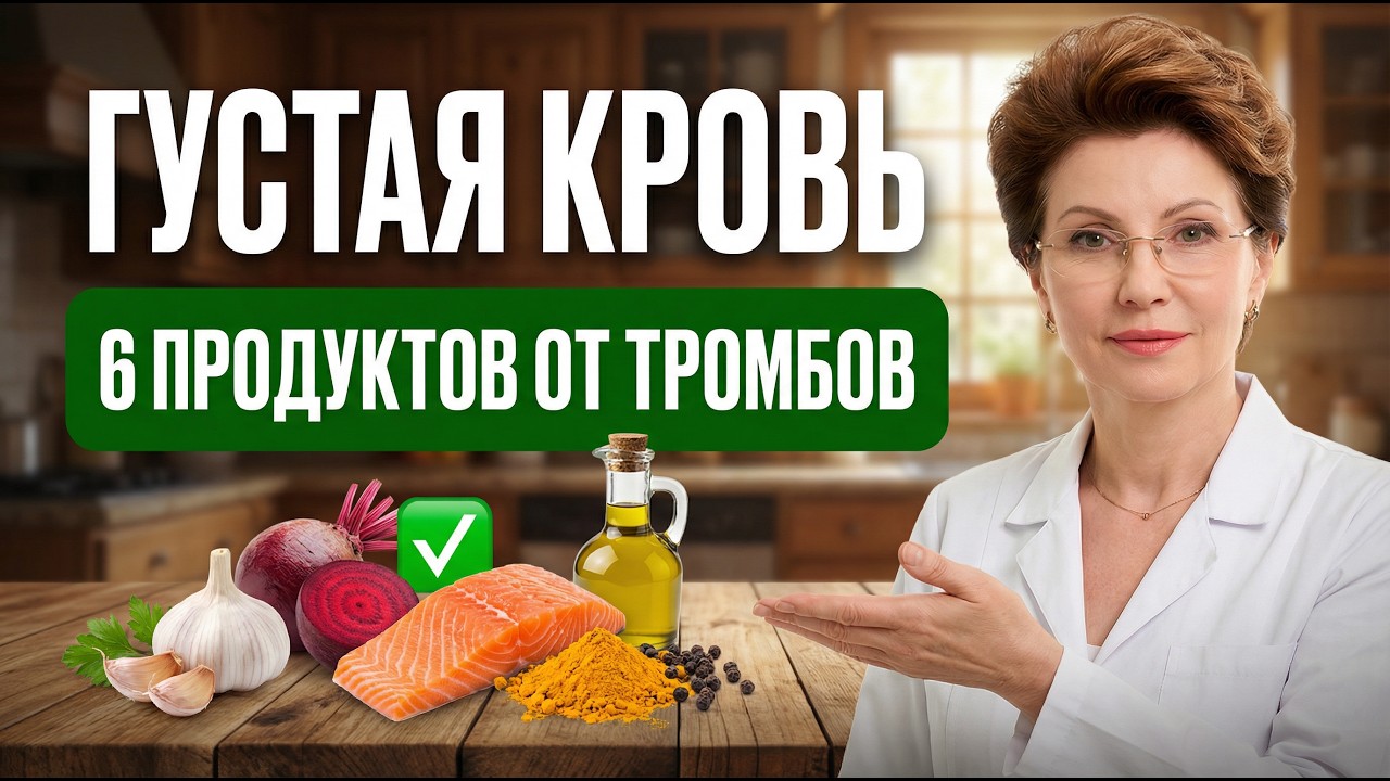 📍ТРОМБЫ рассосутся! Густая кровь после 60 — ОПАСНО!