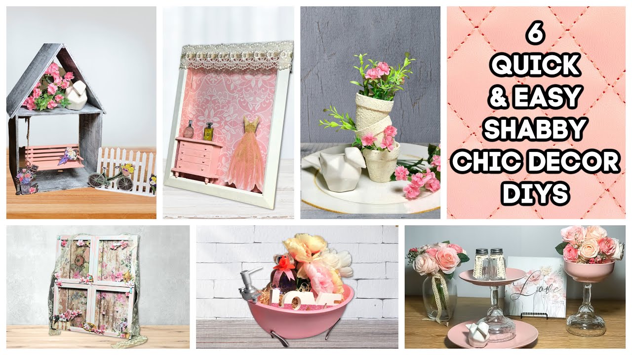 6 Dollar Tree DIY Shabby Chic Farmhouse Decor Craft Ideas | Simple Cheap &  Easy DIYs
