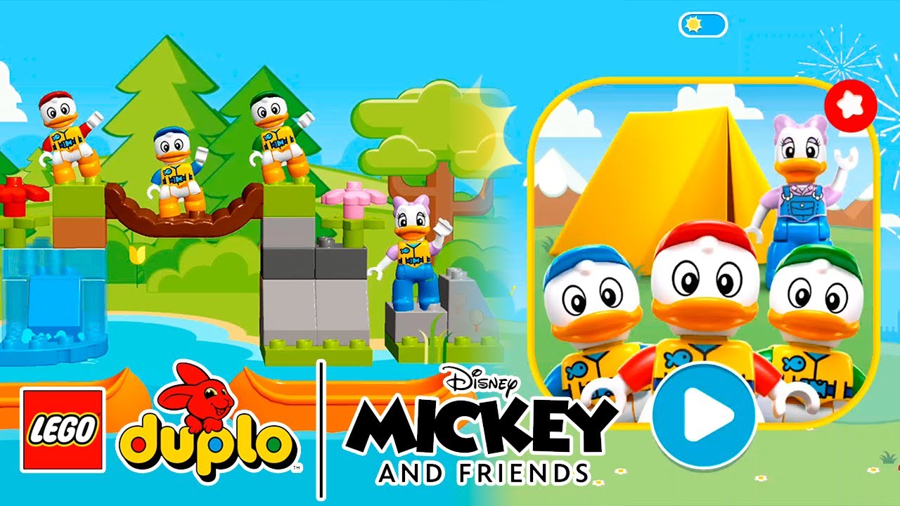 DAISY, JUANITO, JAIMITO y JORGITO en Aventura de Campamento - Lego Duplo Disney [StoryToys]