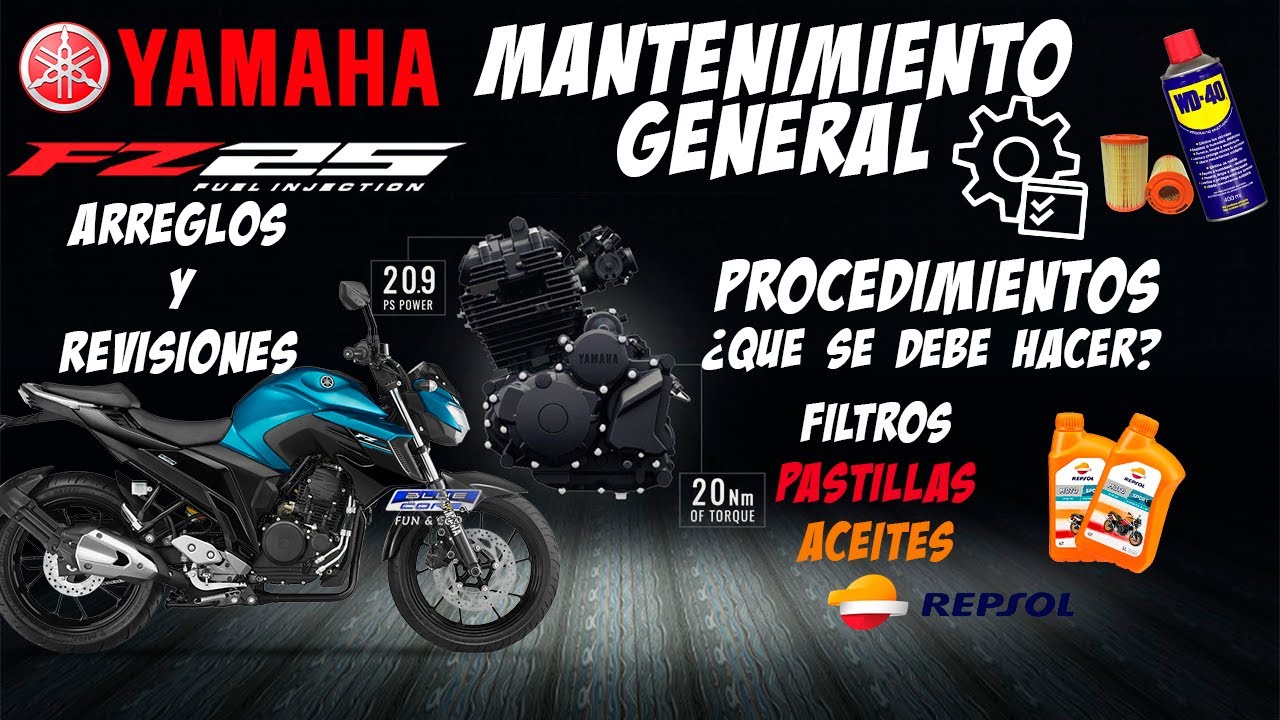Mantenimiento General  YAMAHA FZ25 | Procedimientos | ¿En que consiste?