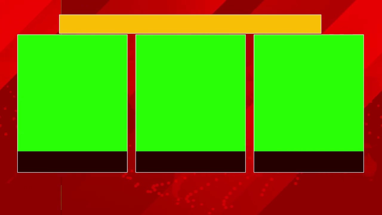 Green Screen 3 Window Formate Debate News after effects template