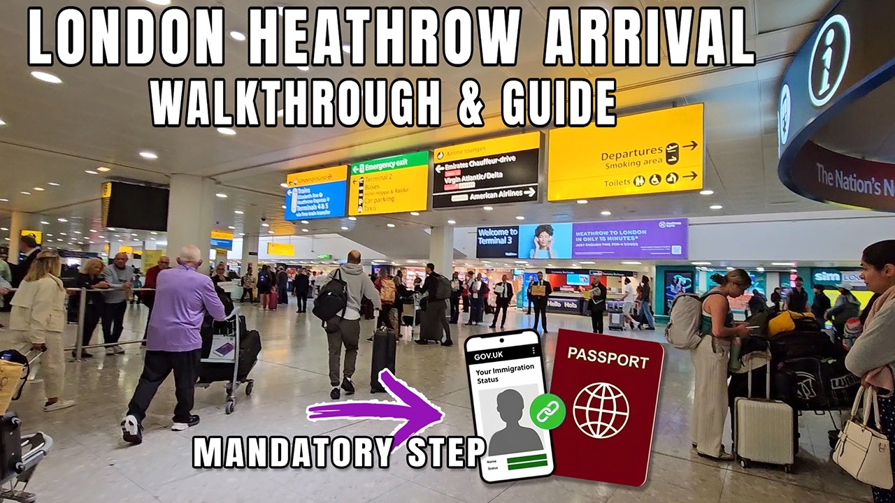 Do This BEFORE Landing in London! | Heathrow Terminal 3 Arrival + E-Visa Guide